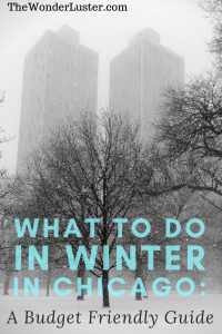 Winter in Chicago can be brutal at times, but if you're planning on visiting and wondering what there is to do, here is a budget friendly guide for you!