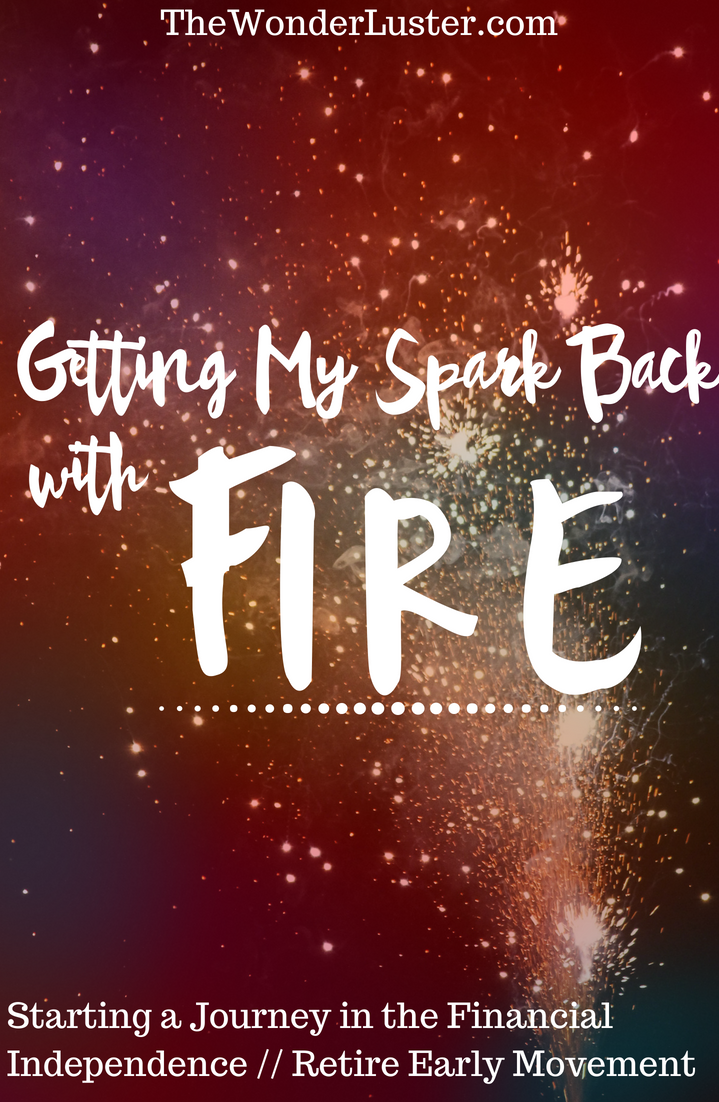 Now that I am a homeowner, I'm getting my inspiration and spark back by learning more about FIRE - Financial Independence / Retire Early.